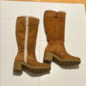 Cole Haan Tan Suede Winter Boots
